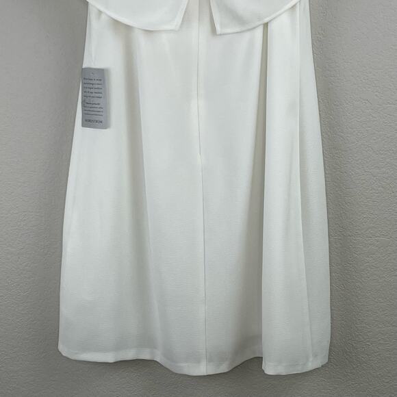 Charles Henry Ivory White Off the Shoulder Ruffle Mini Summer Dress Large NWT - Picture 9 of 12